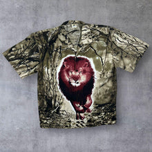 Load image into Gallery viewer, Early 00&#39;s Ouijijia Lion Animal Nature Wildlife Graphic Short Sleeve Shirt
