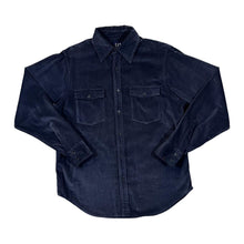Load image into Gallery viewer, Early 00&#39;s GAP Classic Navy Blue Micro Corduroy Cord Long Sleeve Shirt
