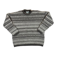 Load image into Gallery viewer, Vintage 90&#39;s THE ECOLOGY New Zealand Grandad Patterned Wool Knit Sweater Jumper
