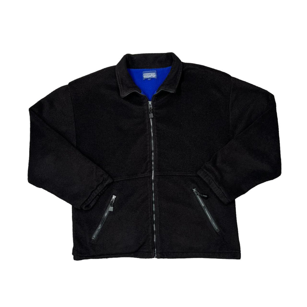 Early 00's ICE CUBE CLOTHING Classic Basic Black Full Zip Fleece Sweatshirt
