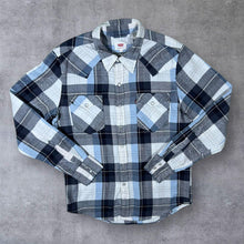 Load image into Gallery viewer, Levi&#39;s Western Plaid Check Long Sleeve Cotton Popper Flannel Shirt
