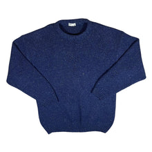 Load image into Gallery viewer, Vintage 90s BHS Pure New Wool Blue Flecked Knit Sweater Jumper
