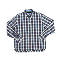 Load image into Gallery viewer, TOMMY HILFIGER Plaid Check Mini Logo Long Sleeve Button-Up Shirt
