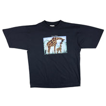Load image into Gallery viewer, Vintage Redwood INNOCENT VICTIMS Giraffe Wildlife Graphic Black T-Shirt
