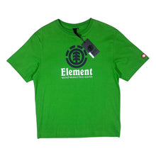 Load image into Gallery viewer, ELEMENT Skateboards Classic Skater Logo Spellout Graphic Green T-Shirt
