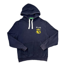 Load image into Gallery viewer, HOWICK &quot;H.wk&quot; Embroidered Patch Logo Navy Blue Pullover Hoodie
