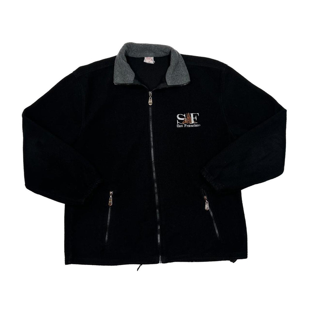 Early 00’s SAN FRANCISCO Embroidered Souvenir Spellout Zip Fleece Sweatshirt