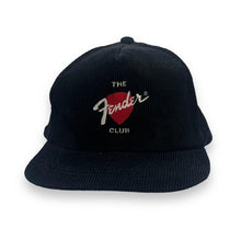 Load image into Gallery viewer, Vintage 90&#39;s THE FENDER CLUB Guitars Made In Korea Embroidered Logo Corduroy Cord Baseball Cap
