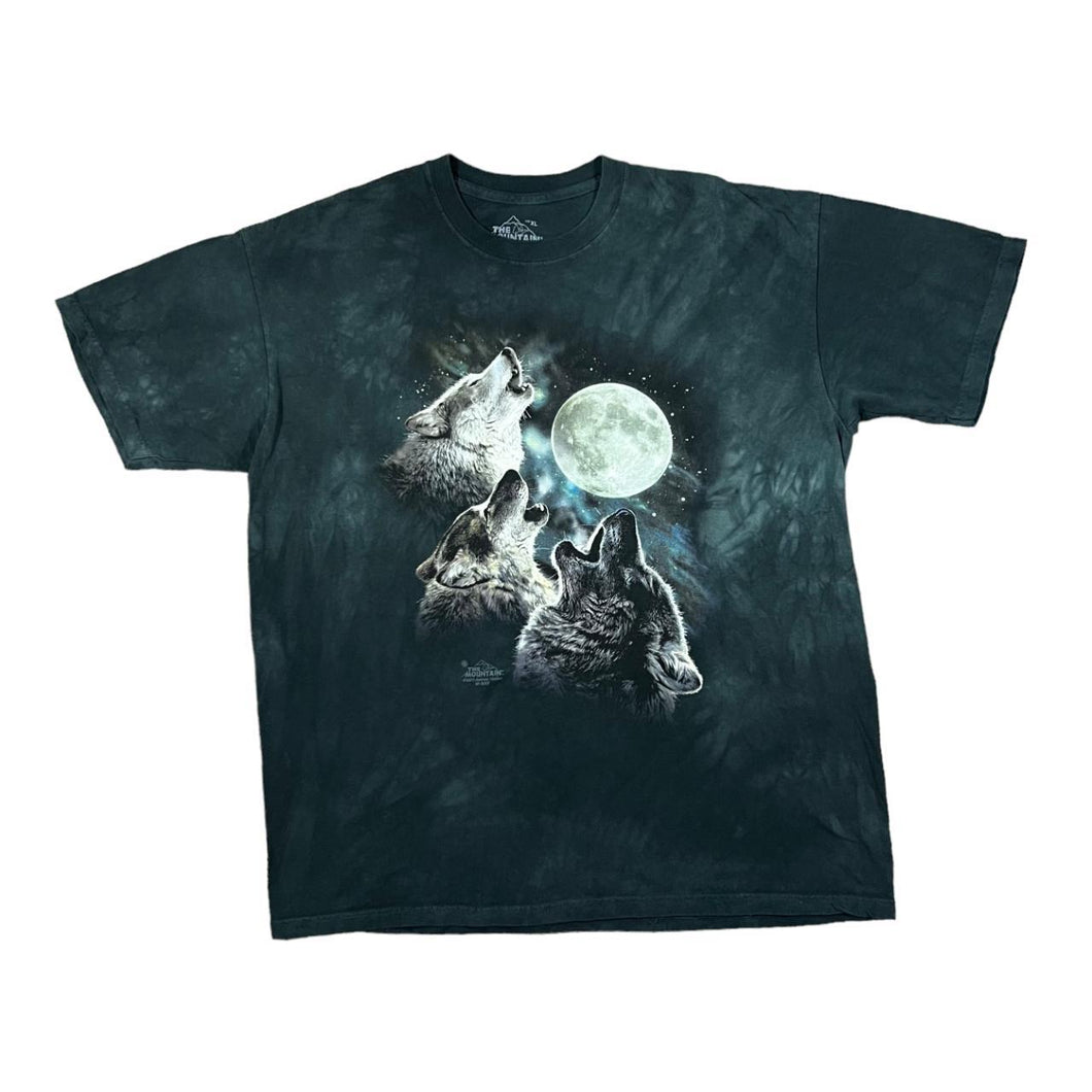 THE MOUNTAIN (2007) Wolf Animal Nature Wildlife Graphic Tie Dye T-Shirt