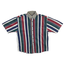 Load image into Gallery viewer, Vintage 90's Halifax Outfitters Multi Striped Short Sleeve Button-Up Cotton Shirt
