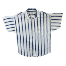Load image into Gallery viewer, Vintage ARMANI JEANS Classic Blue White Striped Short Sleeve Shirt
