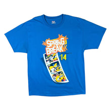 Load image into Gallery viewer, WALT DISNEY WORLD &quot;Spring Break&quot; Souvenir Logo Spellout Graphic Blue T-Shirt
