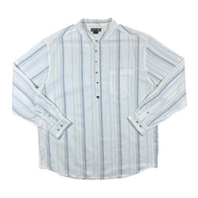 Load image into Gallery viewer, ATLAS FOR MEN Patterned Striped 1/2 Button Grandad Collar Long Sleeve Shirt
