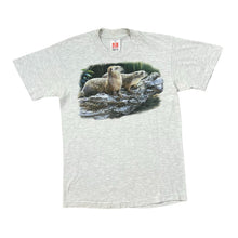 Load image into Gallery viewer, Vintage HANES Otter Beaver Animal Nature Wildlife Graphic T-Shirt
