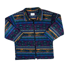 Load image into Gallery viewer, Vintage 90&#39;s ETIREL Crazy Abstract Patterned Zip Fleece Sweatshirt
