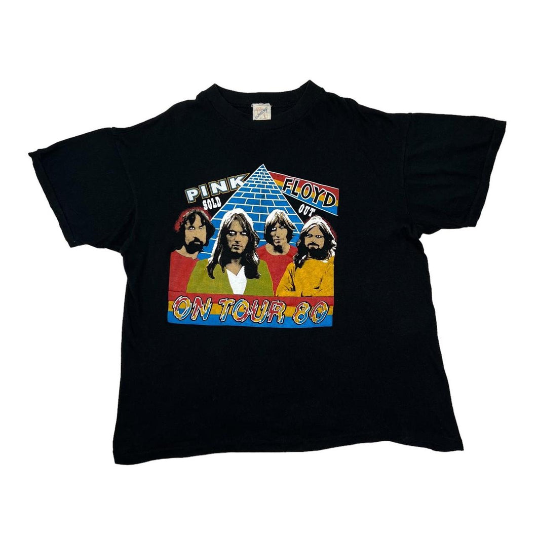 Vintage 80’s Fantasy PINK FLOYD “On Tour 80” Psychedelic Rock Band Single Stitch T-Shirt