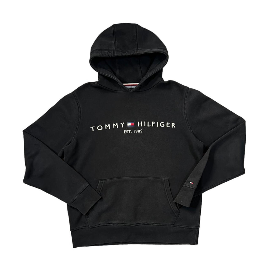 TOMMY HILFIGER Classic Embroidered Big Logo Spellout Pullover Hoodie