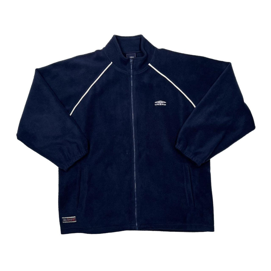 Early 00's UMBRO Embroidered Mini Logo Zip Fleece Sweatshirt