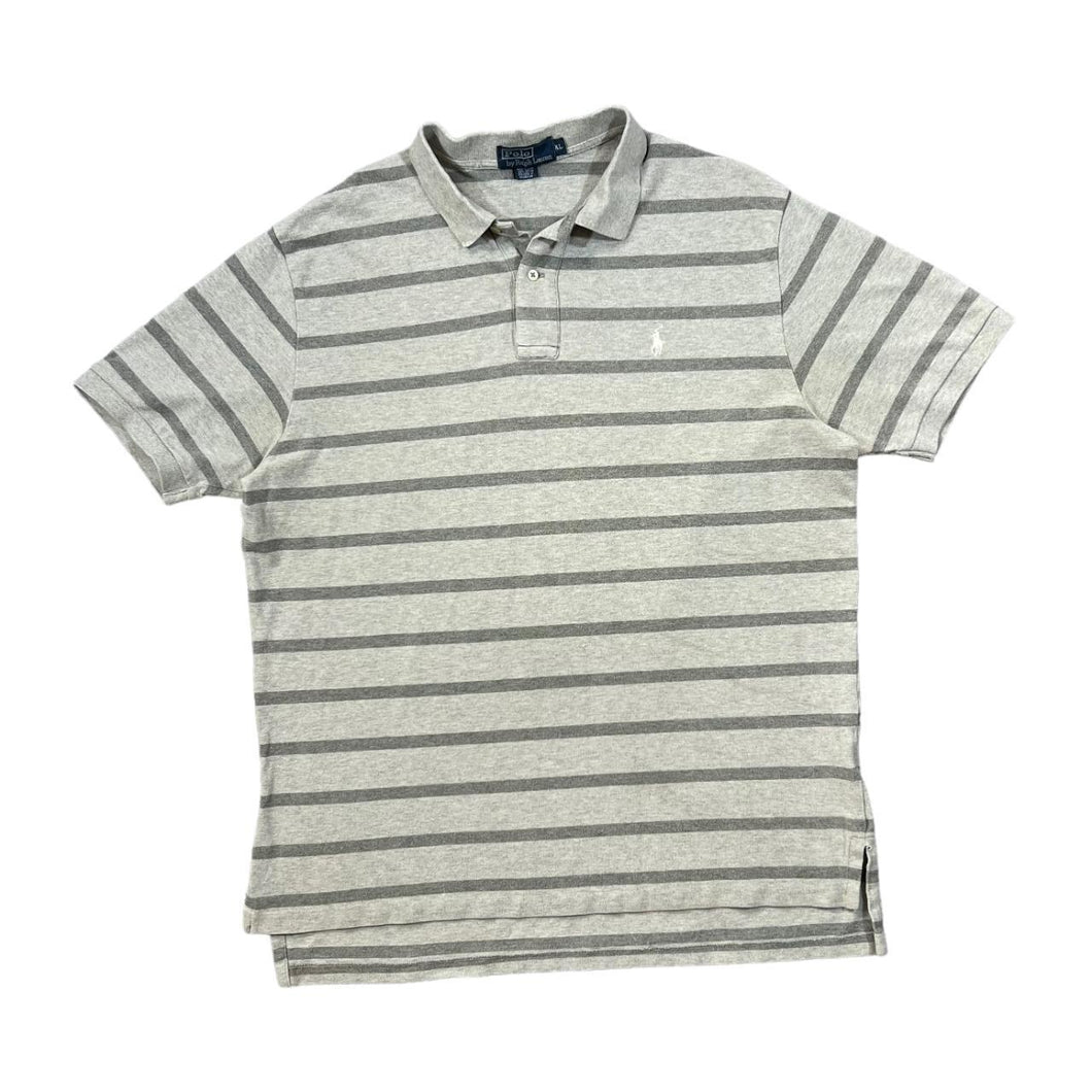 Early 00's POLO RALPH LAUREN Classic Striped Embroidered Mini Logo Short Sleeve Polo Shirt