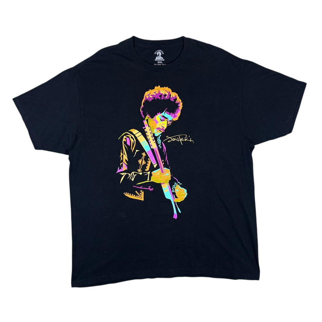 JIMI HENDRIX Art Style Tribute Signature Graphic Music Band T-Shirt