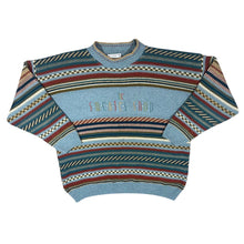 Load image into Gallery viewer, Vintage 90&#39;s THE SWEATER SHOP Patterned Embroidered Spellout Acrylic Cotton Knit Jumper
