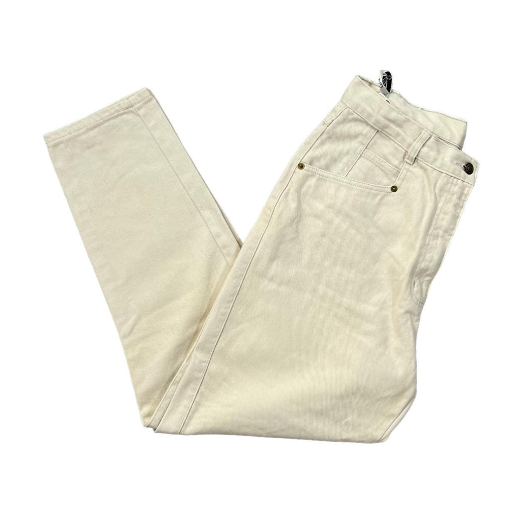 Vintage 90's C&A FADE OUT Classic Cream Denim Tapered Fit Mom Jeans
