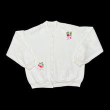 Load image into Gallery viewer, Vintage 90’s Embroidered Floral Flower Button Down Bomber Sweatshirt
