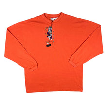 Load image into Gallery viewer, Vintage 90's The Disney Store Embroidered Hockey Character Henley Button Long Sleeve T-Shirt
