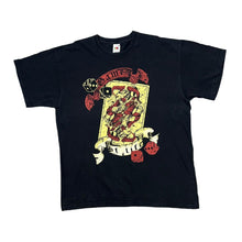 Load image into Gallery viewer, GAME OF DEATH Gothic Skeleton Jester Playing Card Spellout Graphic T-Shirt
