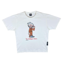 Load image into Gallery viewer, NEW BALANCE &quot;The Intelligent Choice&quot; Albert Einstein Cartoon Graphic White T-Shirt
