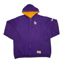 Load image into Gallery viewer, Majestic NFL MINNESOTA VIKINGS Football Logo Graphic Zip Hoodie
