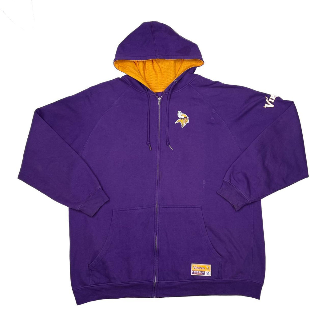 Majestic NFL MINNESOTA VIKINGS Football Logo Graphic Zip Hoodie
