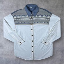 Load image into Gallery viewer, Vintage Forbidden Co. Cowboy Western Aztec Patterned Cotton Long Sleeve Shirt
