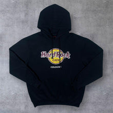 Load image into Gallery viewer, Hard Rock Cafe "Cologne" Distressed Style Logo Souvenir Graphic Black Hoodie
