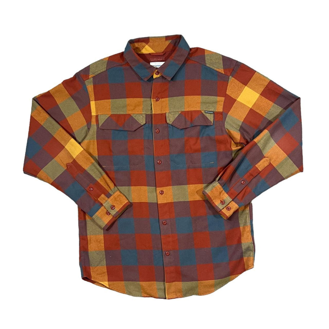 COLUMBIA SPORTSWEAR Multi Colour Plaid Check Long Sleeve Polyester Flannel Shirt