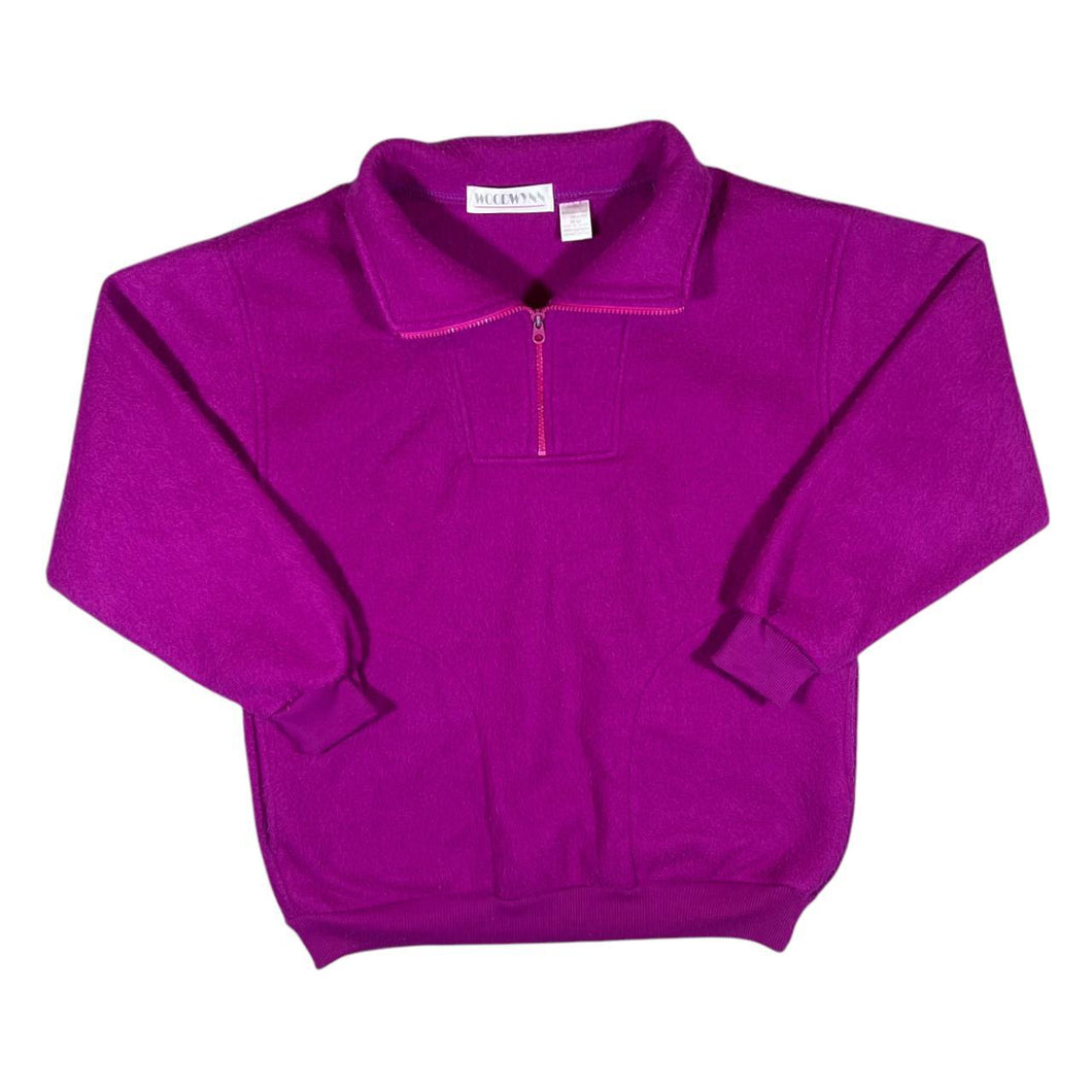 Vintage WOODWYNN Classic Purple 1/4 Zip Fleece Sweatshirt