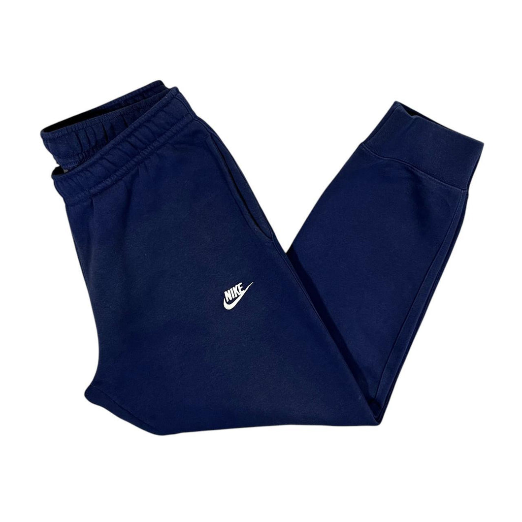 NIKE Classic Embroidered Mini Swoosh Logo Navy Blue Sweatpants Joggers