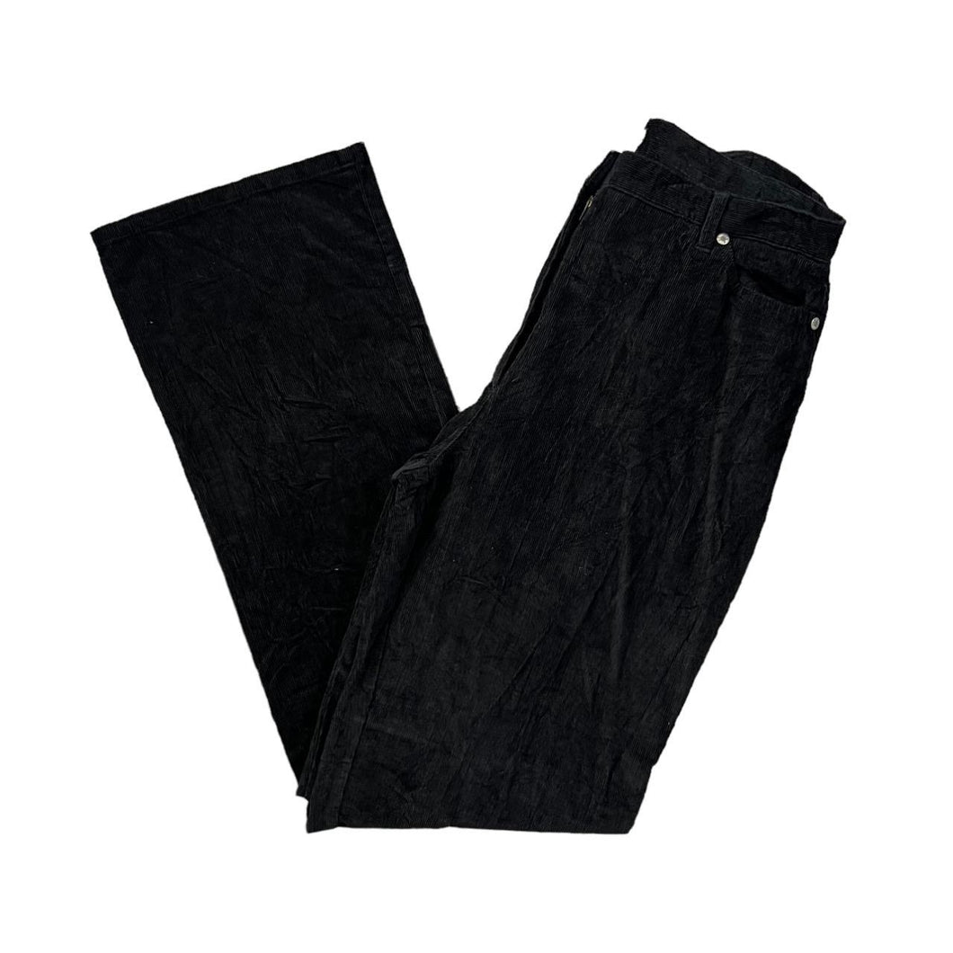 ITEM & CO. Classic Straight Leg Black Corduroy Cord Trousers