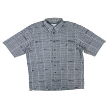Load image into Gallery viewer, Vintage 90's Luko Abstract Patterned Grey Cotton Viscose Short Sleeve Shirt
