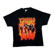 Load image into Gallery viewer, Vintage Hanes (2000) KISS &quot;Y2KISS&quot; Graphic Spellout Glam Metal Hard Rock Band T-Shirt
