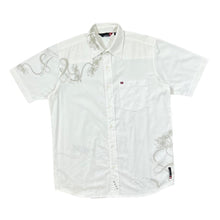 Load image into Gallery viewer, Early 00&#39;s QUIKSILVER Floral Surfer Graphic Short Sleeve Shirt

