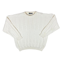 Load image into Gallery viewer, Vintage 90&#39;s ST MICHAEL Marks &amp; Spencer Cream Chunky Cable Knit Cotton Acrylic Sweater Jumper
