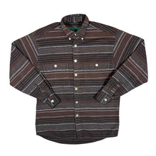 Load image into Gallery viewer, Vintage PROFIL DORNBUSCH Patterned Striped Long Sleeve Button-Up Flannel Shirt
