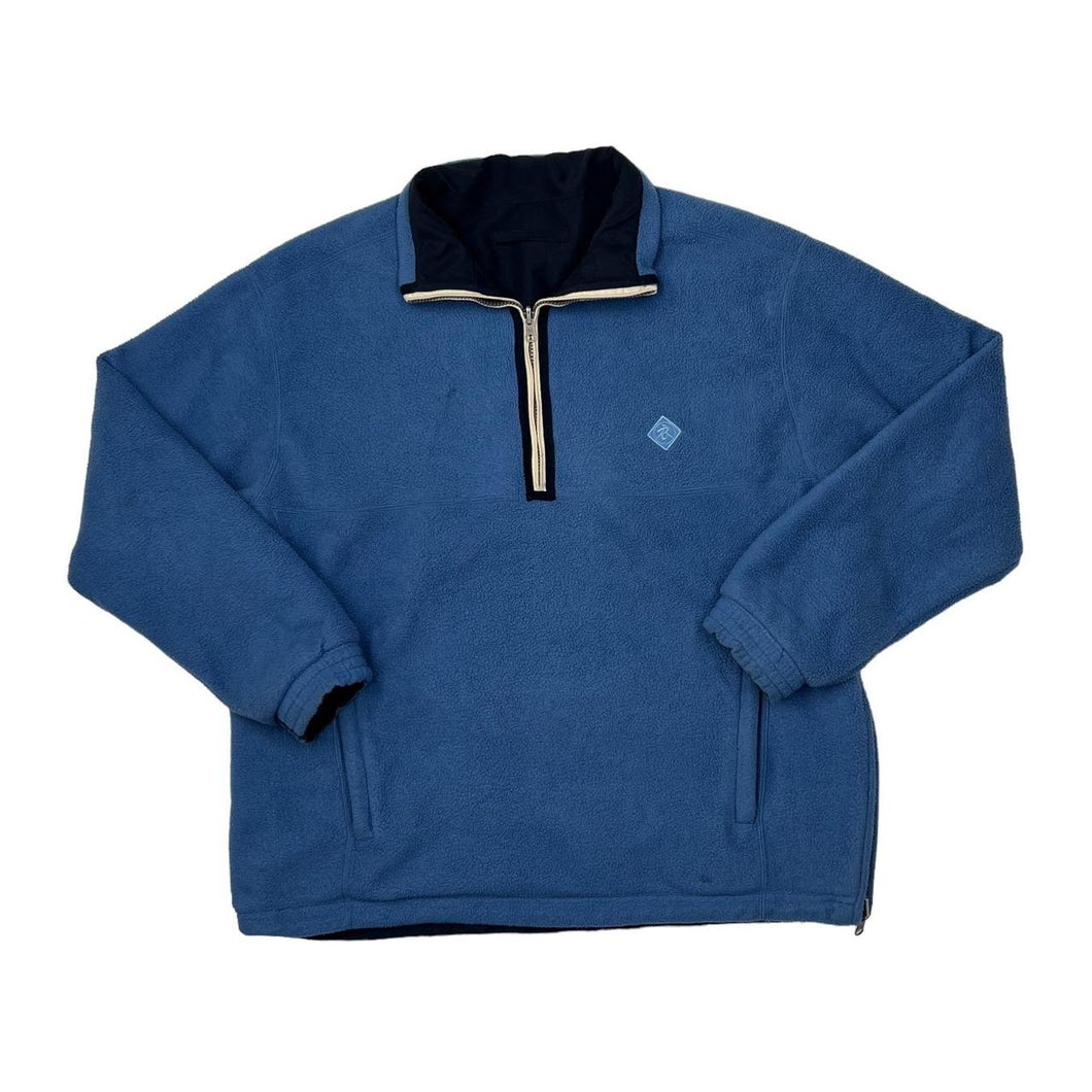 Vintage CALAMAI “Tessuti Technology” Classic Mini Logo 1/2 Zip Pullover Fleece Sweatshirt