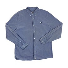 Load image into Gallery viewer, PRETTY GREEN Classic Embroidered Mini Logo Blue Check Long Sleeve Button-Up Shirt
