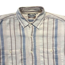Load image into Gallery viewer, Vintage Uomo Cellini Multi Striped Cotton Flannel Short Sleeve Shirt
