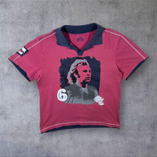 Load image into Gallery viewer, Empics (2006) Bobby Moore England Football Y2K Graphic Short Sleeve Polo Shirt
