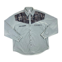 Load image into Gallery viewer, Vintage 90&#39;s MEN&#39;S COMPANY Patterned Corduroy Panel Western Style Long Sleeve Shirt
