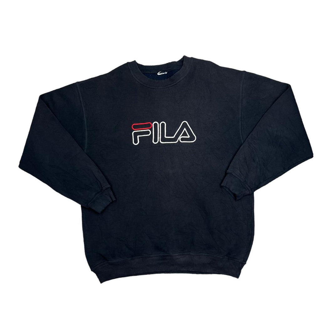 Vintage 90's FILA Classic Embroidered Big Logo Spellout Crewneck Sweatshirt