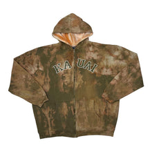 Load image into Gallery viewer, Early 00’s Paradise Lahaina KAUAI Embroidered Souvenir Spellout Tie Dye Zip Hoodie
